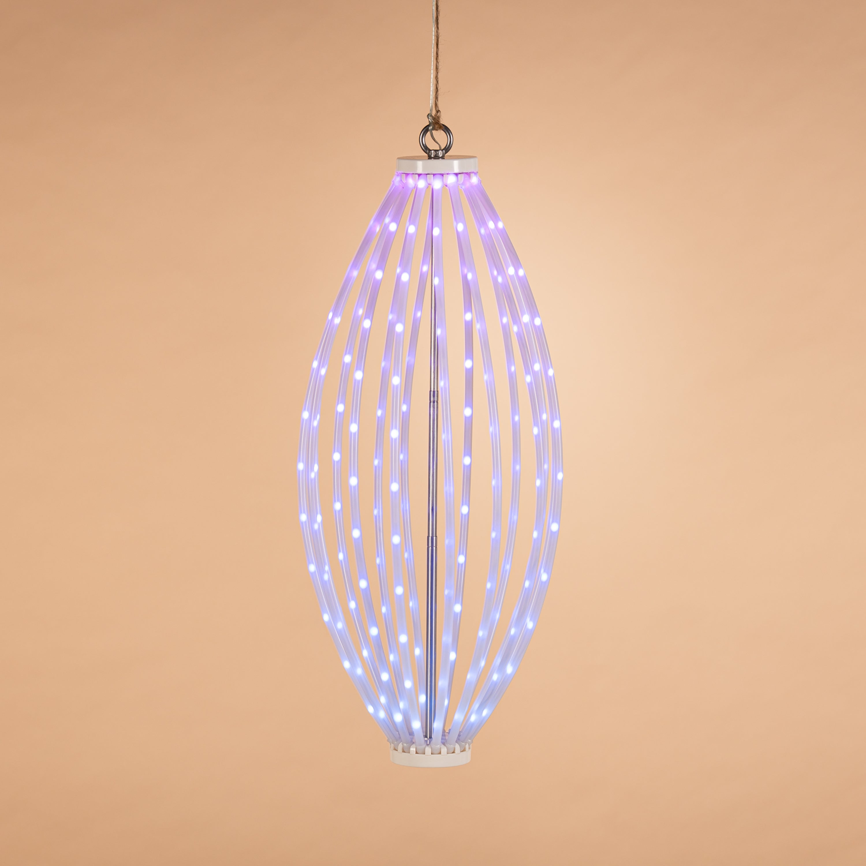 Lighted 17.63 in D Electric PVC Tube Sphere with 192 Smart Color-Changing LED Lights